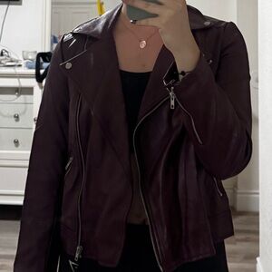 Forever 21 Dark Burgundy Leather Jacket